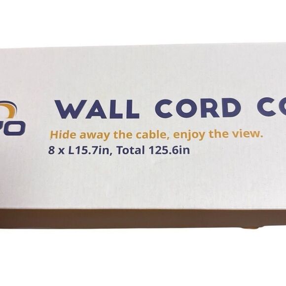 Cord Hider Kit ZhiYo Wire Hiders Paintable Beige Cable Raceway 126" Total NEW - Picture 4 of 6